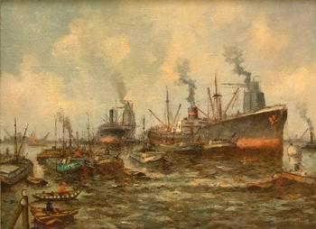 unknow artist Seascape, boats, ships and warships. 150 oil painting image